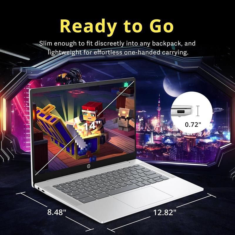 Notebook HP 14 HD anti-reflexo Chromebook Intel N200 4GB 288GB